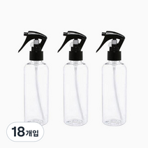 병도매닷컴 DT200 투명 건스프레이 용기, 검정캡, 18개입