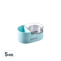 크로닉401 뚜껑 부착형 벽걸이 재떨이 + 스티커, 민트, 5세트