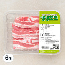 생생포크 한돈 1등급 삼겹살 구이용(냉장), 300g, 6개