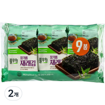 풀무원 참기름 도시락 재래김 9p, 36g, 2개