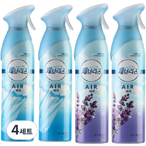 페브리즈 에어 공기탈취제 맑은하늘바람 275g 2개 + 바닐라 라벤더의 포근함 275g 2개, 4세트