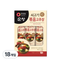 청정원순창 쇠고기볶음고추장, 60g, 18개입