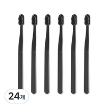 생활도감 칫솔 블랙, 1개입, 24개