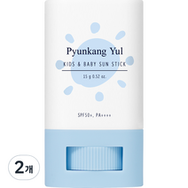 편강율 키즈 앤 베이비 선 스틱 SPF50+ PA++++, 15g, 2개