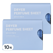일비아 건조기 드라이 퍼퓸 시트 코튼 블루 본품, 10개, 40매입
