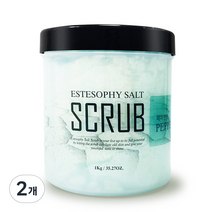 에스테소피 바디 스크럽 솔트 솝 페퍼민트, 2개, 1kg