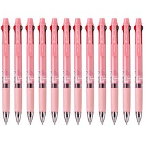 라인플러스 M3 3색볼펜 0.5mm 12p, 코랄, 1개