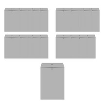 문구마을 똑딱이형 비닐 서류봉투 회색, 20개, A4