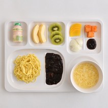 로흐야 단체급식 멜라민 다용도 식판 708 2p, 크림