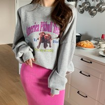 위시안 디자인 프린팅 박시핏 기모 맨투맨 cpt11297k2b