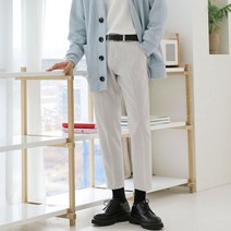 맨타임 남성용 따듯한 본딩기모 데일리 슬랙스 9부 H2D.