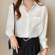 포플러앤씨 여성용 리안버스 포켓 블라우스