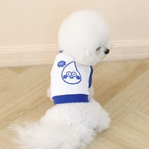 오드스튜디오 따또 크레용 크롭 강아지 티셔츠, Blue