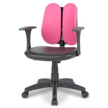 엔젤A 노헤드 책상의자 인조가죽, 핑크