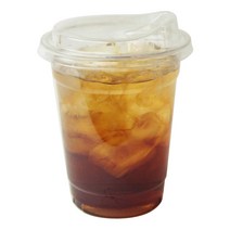 아이엔피 PET 아이스컵 92mm 420ml + 드링킹리드 뚜껑 세트, 50세트