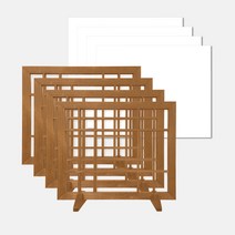 알뜨리 원목 테이블 가림막 파티션 + 방수지 세트 4p, 오크(파티션)