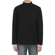 다꾸앙 남성용 자꾸손가 골지 반폴라 니트 티셔츠 D10J2_tn3286