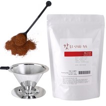 코빙 이중스텐 드리퍼 + 케냐 원두 200g + PP 롱계량스푼 랜덤발송 1~3인 세트, 혼합색상, 1세트