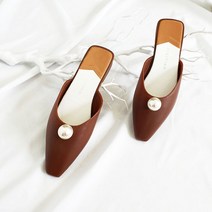 여성용 Modern 왕진주 뮬 슬리퍼