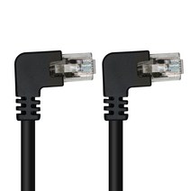 넥스트링크 UTP CAT.6 랜케이블 인터넷 랜선 양방향 왼쪽 꺾임 3M, 1개, NL-UL08