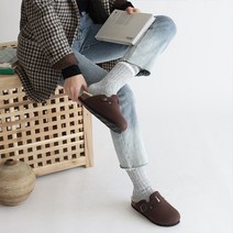 보가 여성용 퍼엘로 퍼 슬리퍼 블로퍼 2cm 93364