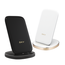스카이 필 W3 아이언플러스 고속충전 무선충전기 SKY-W3P 15W, 화이트, 블랙, 1세트
