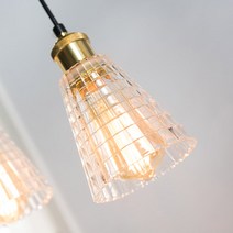 히트조명 글라스 디아 1등 펜던트 조명 D26453, 골드 + 투명