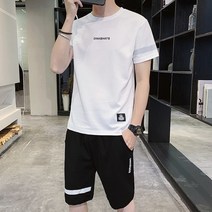 구디프 남성용 메쉬 스포츠 반팔 + 반바지 세트