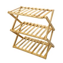 IYES 접이식 3단 원목 캠핑 선반 50 x 46 cm IY-5046, 1개