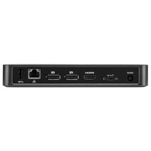 [gigabyteb550m] 타거스 USB C Displayport Alt Mod Dock 도킹스테이션 DOCK430USZ, 블랙