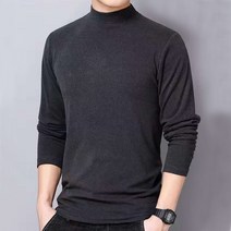 엘쏘 남성용 기모 하이넥 긴팔 티셔츠