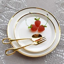 골드엣지 도자기 원형접시