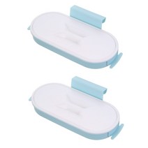 휴대용 캠핑용 다용도 쓰레기 봉투 걸이, 블루, 2개