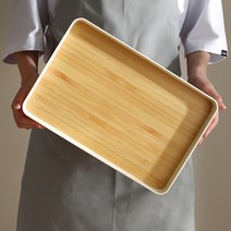 우드 트레이 쟁반 사각, 화이트