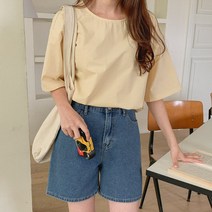 린다샵 여성용 로디슨 4부 데님 팬츠 PT7713K16