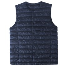 언탭트 남성용 UV 넥 초경량 퀄팅 패딩조끼