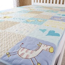 아미데코 유아용 애니팜 순면 방수요 패드, 블루