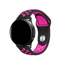 알피나케이스 스포츠 실리콘 밴드 스트랩 22mm, 블랙 + 핑크