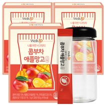 웰업 콤부차 애플망고 분말 스틱 5g x 90p + 보틀 세트, 1세트