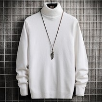 알로데 남성용 하이칼라 따뜻한 니트 스웨터