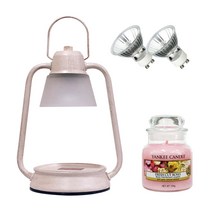 캔들워머스 양키캔들 + 비콘 미니 캔들워머 + 전구 2p, 샴페인(워머), 프레쉬컷로즈(캔들)