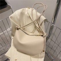 SNF 심플 모던 컬리 매듭 포인트 숄더백