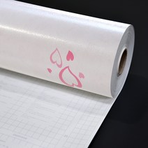 데코리아 간편한 셀프시공 접착식 주방 가구 타일시트지 RTPC-009, 핑크하트