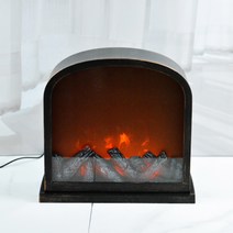 홈마인 불멍 벽난로 무드등, 골드(34)