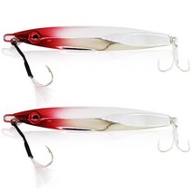 로얄피쉬 풀장착 레드헤드 크롬 멸치 메탈지그, 120g, 2개