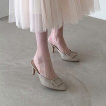벨레페 여성용 멜티드 스퀘어 뮬 힐 7.2cm