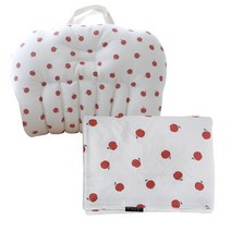 꿈꾸는두부 휴대용 유아용 침대 + 극세사 블랭킷 세트, 볼빨간사과