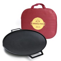 퀸센스 올비아 캠핑 인덕션 IH 그리들팬 30cm + 그리들 휴대용 가방, 1세트