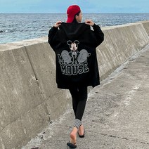 핑크시슬리 여성용 미키 GO 후드 집업