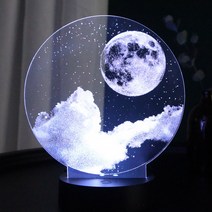 플렌느 인테리어 LED 아크릴 무드등 디퓨저 블랙체리, 보름달